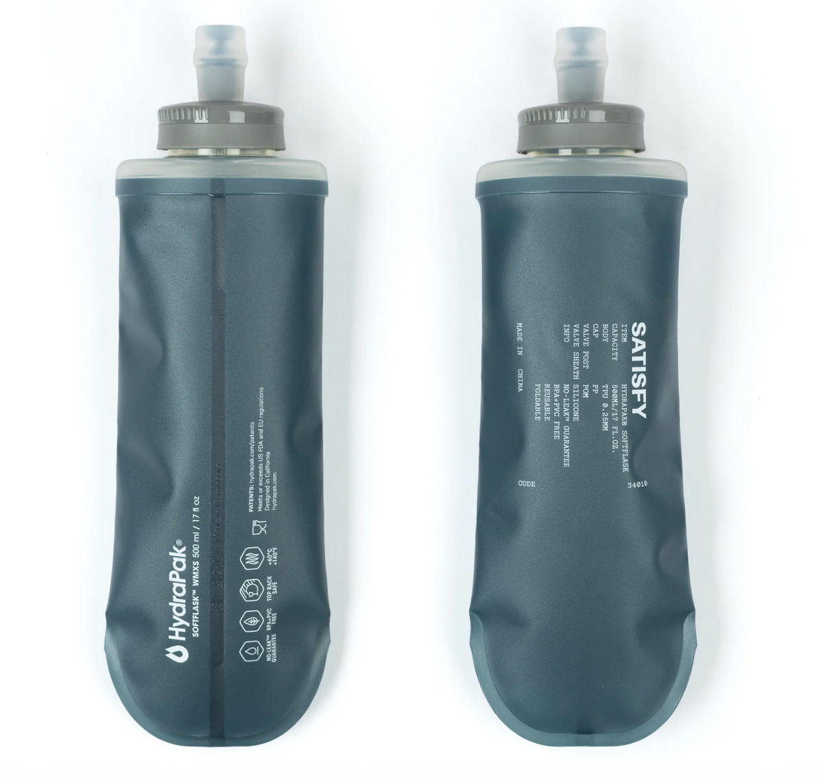 Satisfy Bidón HydraPak® Soft Flask 500ml 2‑Pack