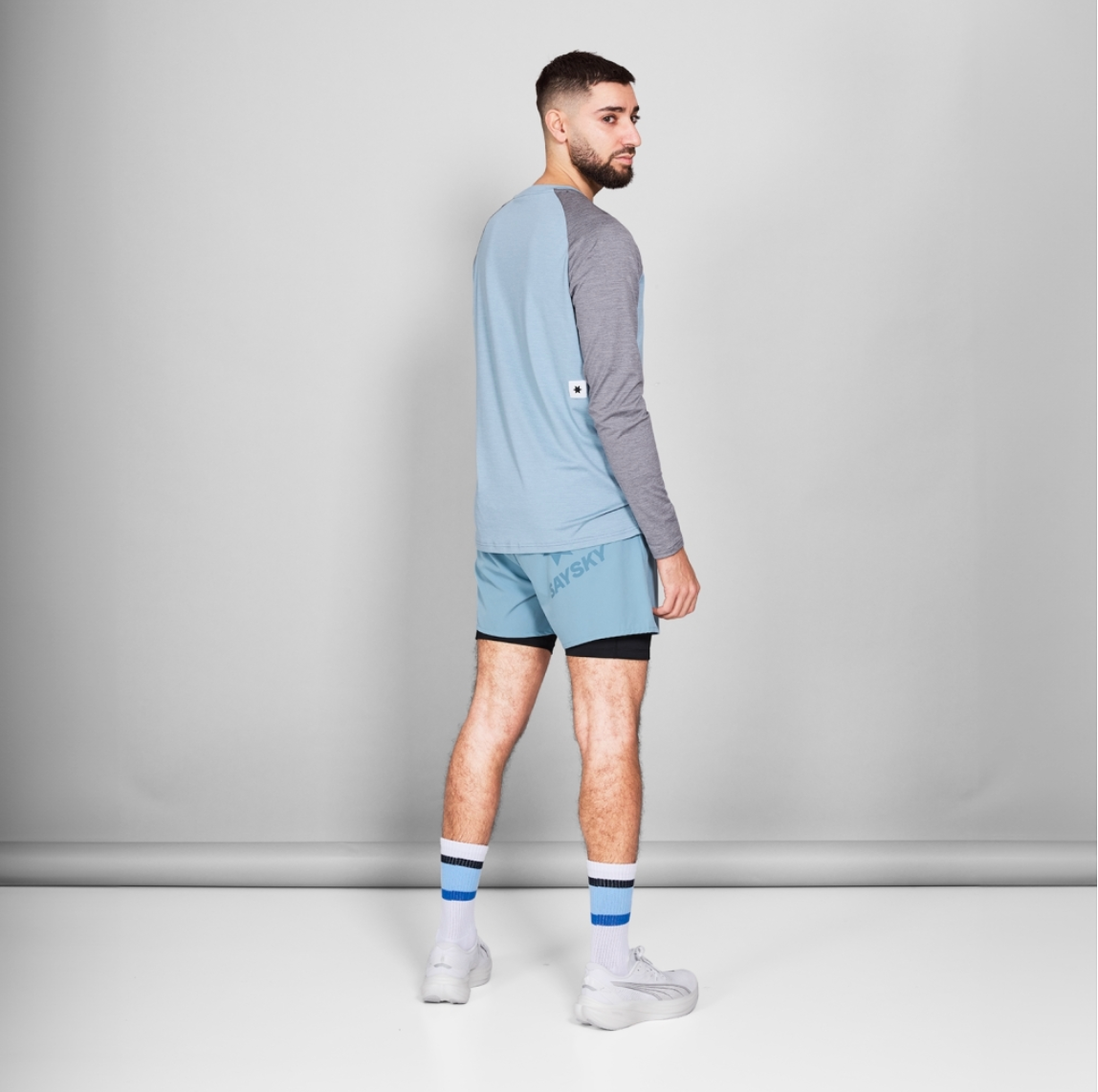 Saysky Camiseta manga larga azul - Odda running