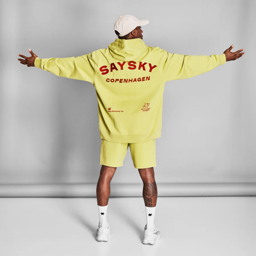 Saysky Sudadera verde Statement Oversized - Checkmate