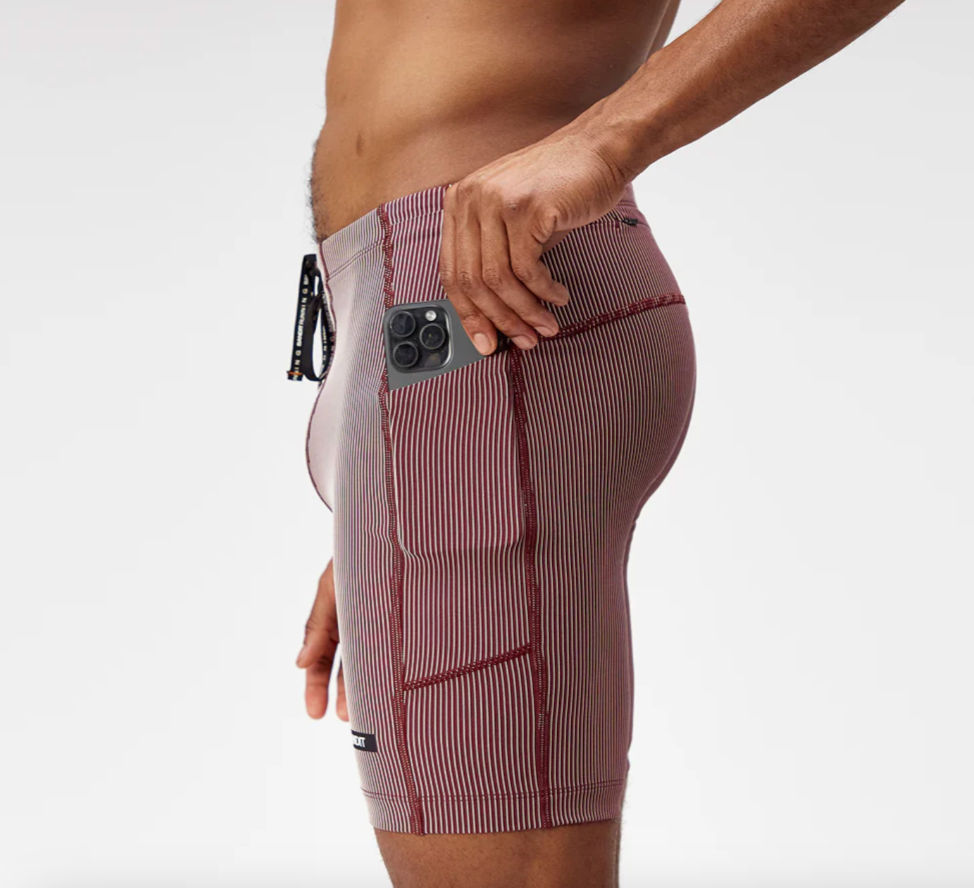 Bandit Shorts Striped Cadence™ Next Gen 7 - Vino - Odda running