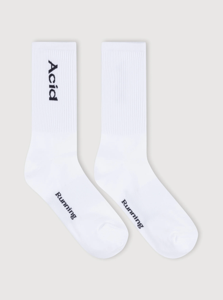 Acid Running Calcetines Blancos