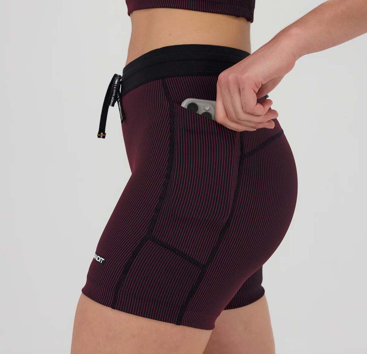 Bandit W Shorts Striped Cadence™ 5" - Negro / Fig