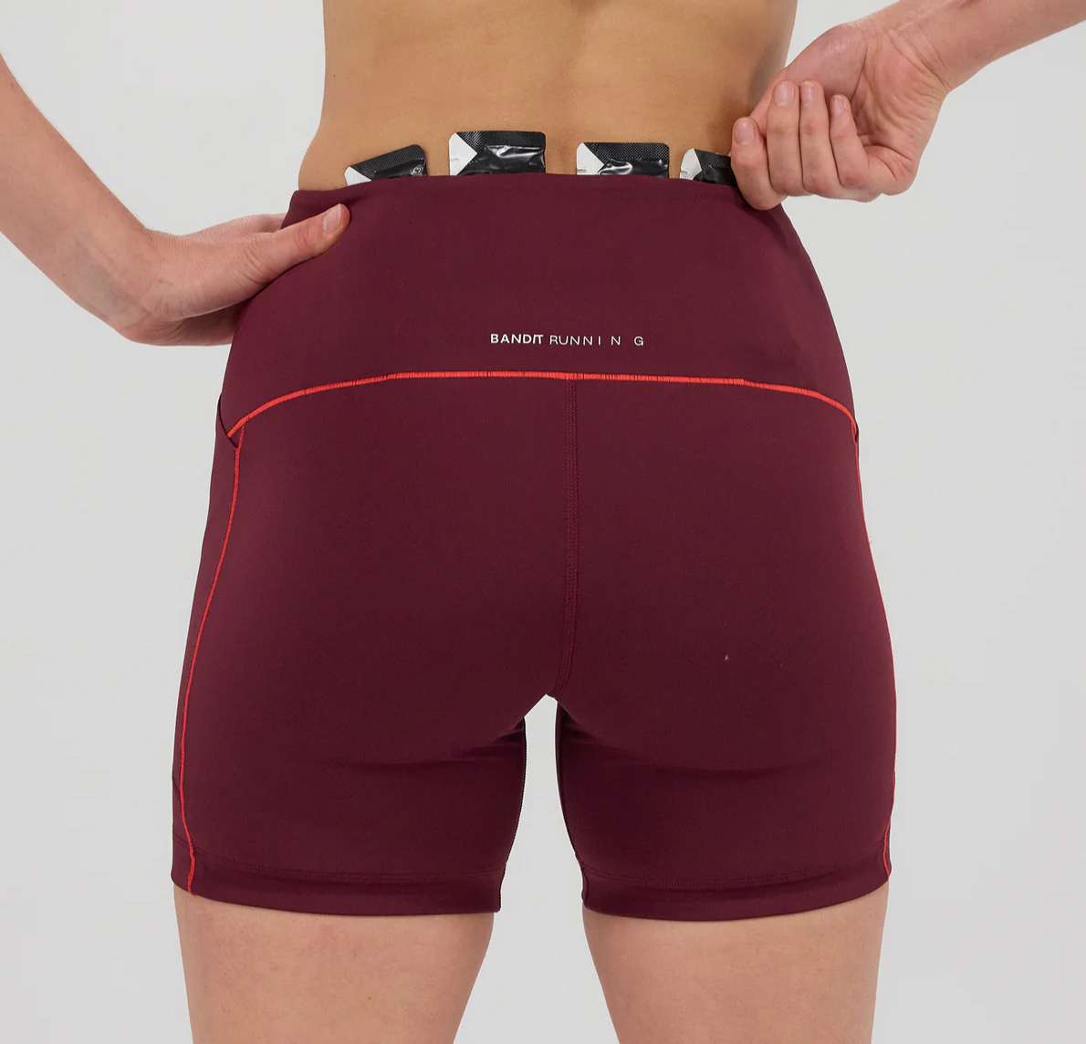 Bandit W Short Stamina™ 5" Pop Stitch™ High Waist - Rojo / Fig