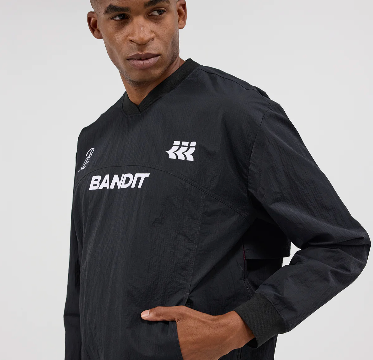Bandit Sudadera Tettura™ Footy-Run Shell Pullover - Negro
