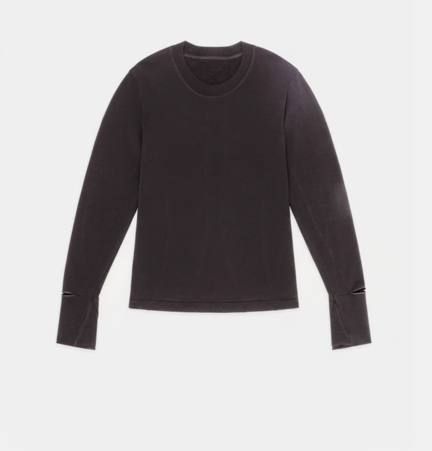 Bandit W Camiseta Seamless Wool Blend Long Sleeve - Sombra