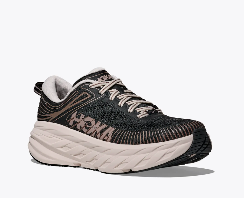 Hoka W Bondi 7 - Negro / Rosa - Odda running