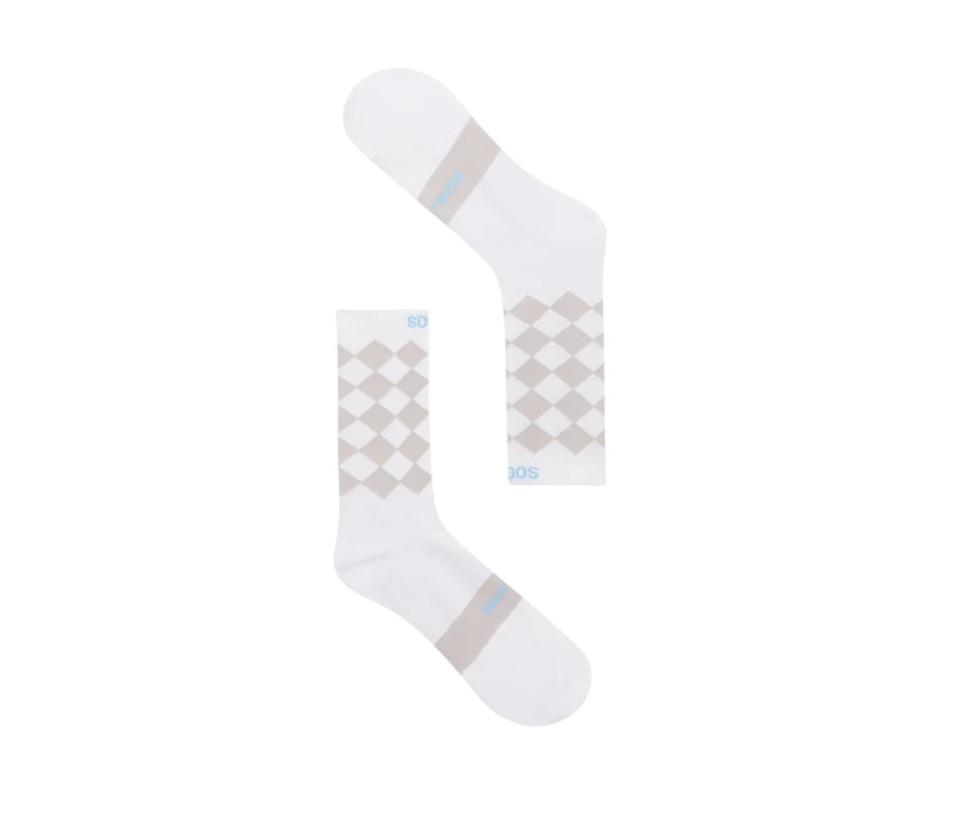 Soar Calcetines Diamond Crew Sock - Beige - Odda running