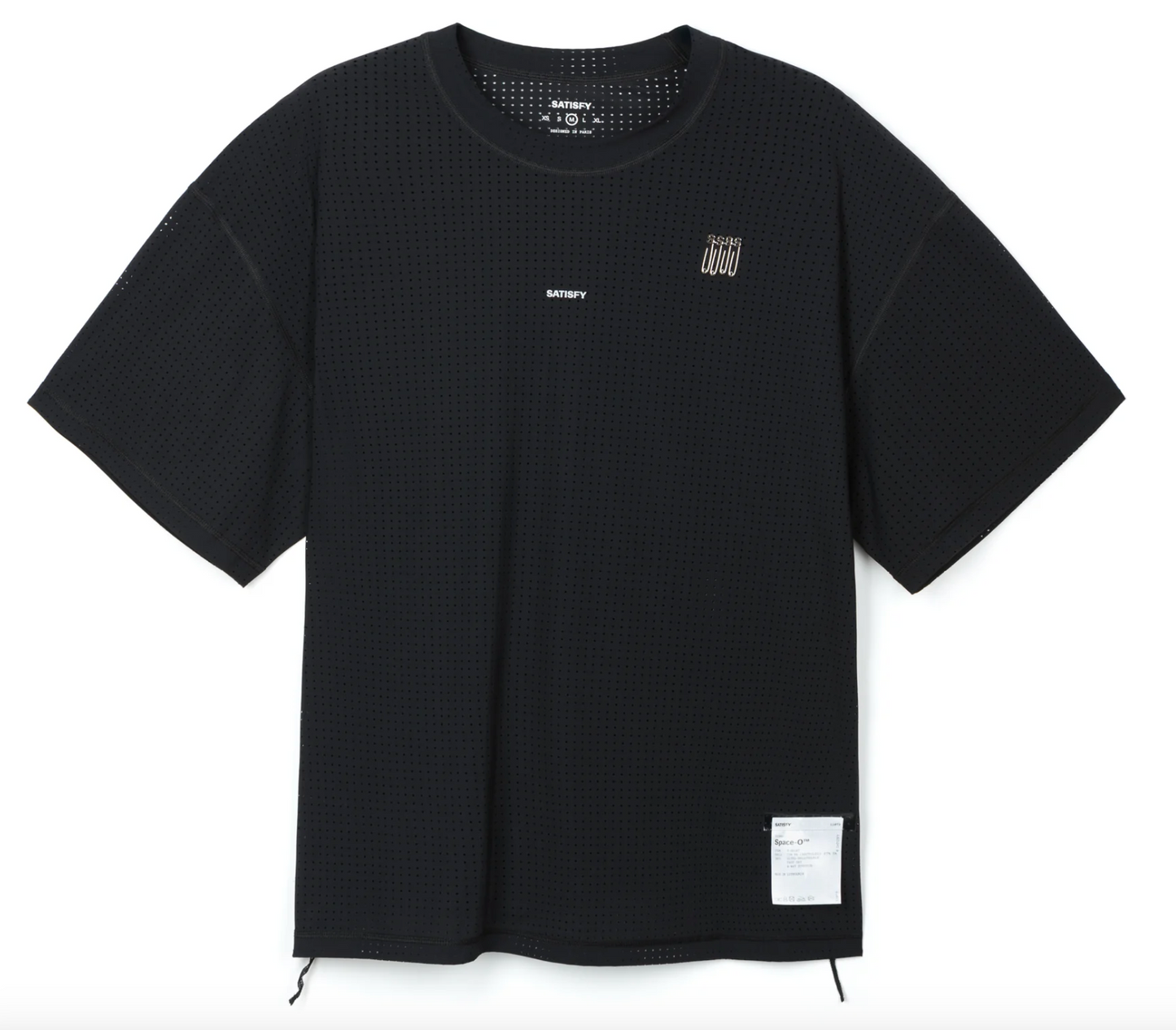 Satisfy Camiseta Space‑O™ T‑Shirt - Negro - Odda running