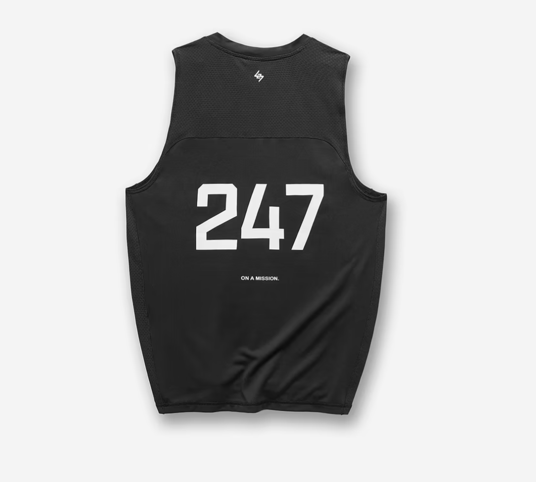 247 Camiseta Numbers Vest - Negro