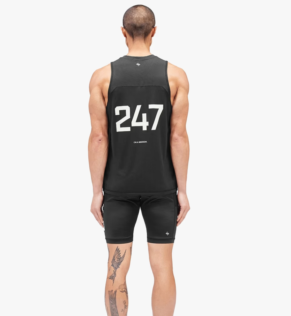 247 Camiseta Numbers Vest - Negro
