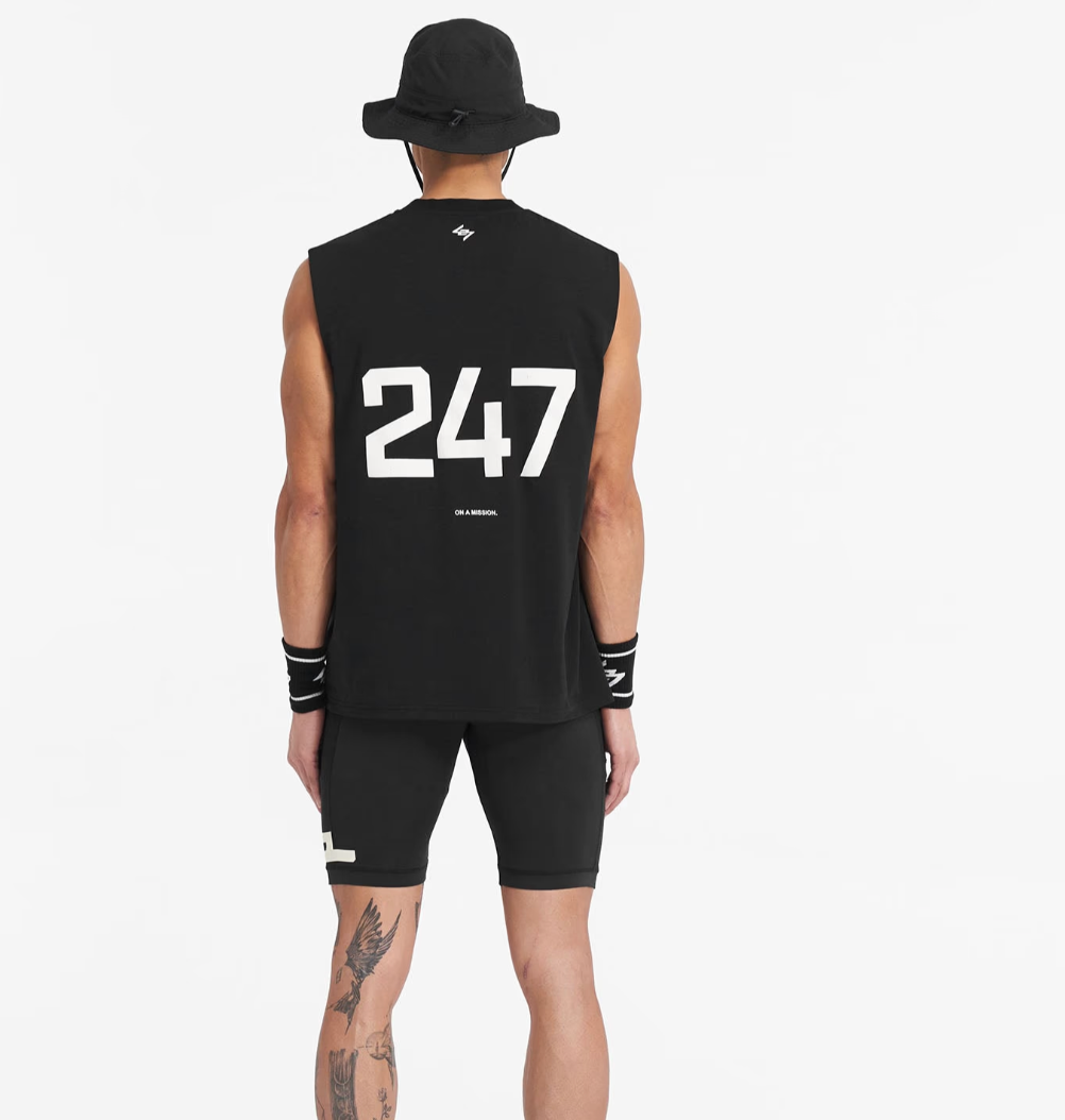 247 Camiseta Oversized Tank - Negro