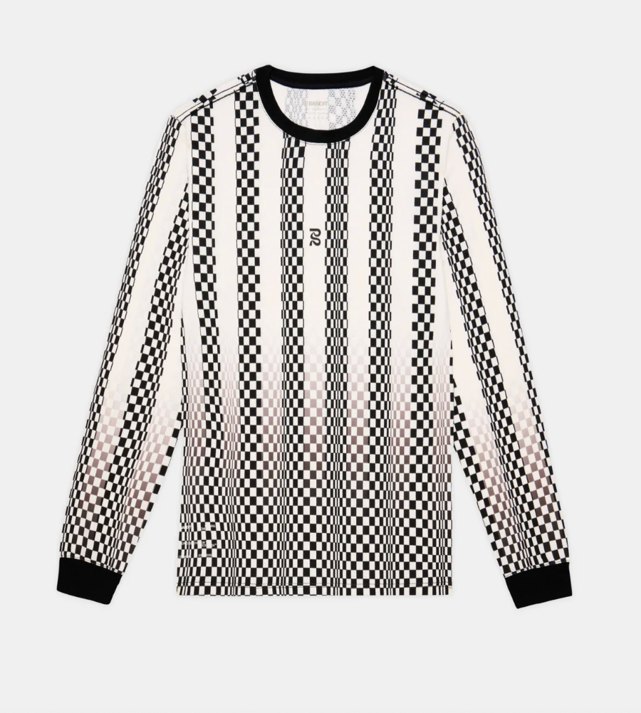 Bandit Camiseta Micromesh™ Long Sleeve - Checkerboard