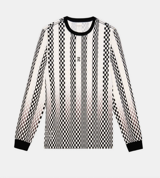 Bandit Camiseta Micromesh™ Long Sleeve - Checkerboard