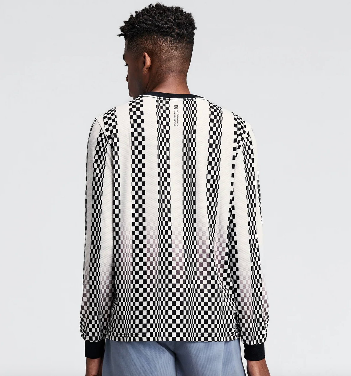 Bandit Camiseta Micromesh™ Long Sleeve - Checkerboard