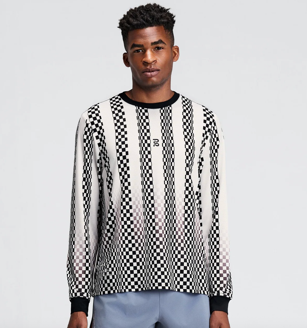 Bandit Camiseta Micromesh™ Long Sleeve - Checkerboard
