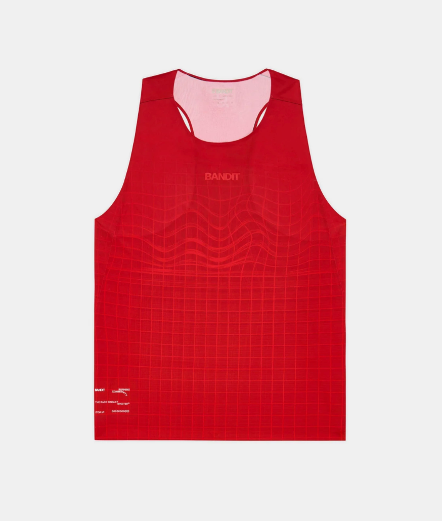 Bandit Camiseta Specter™ Race Singlet with Flopack™ - Rojo
