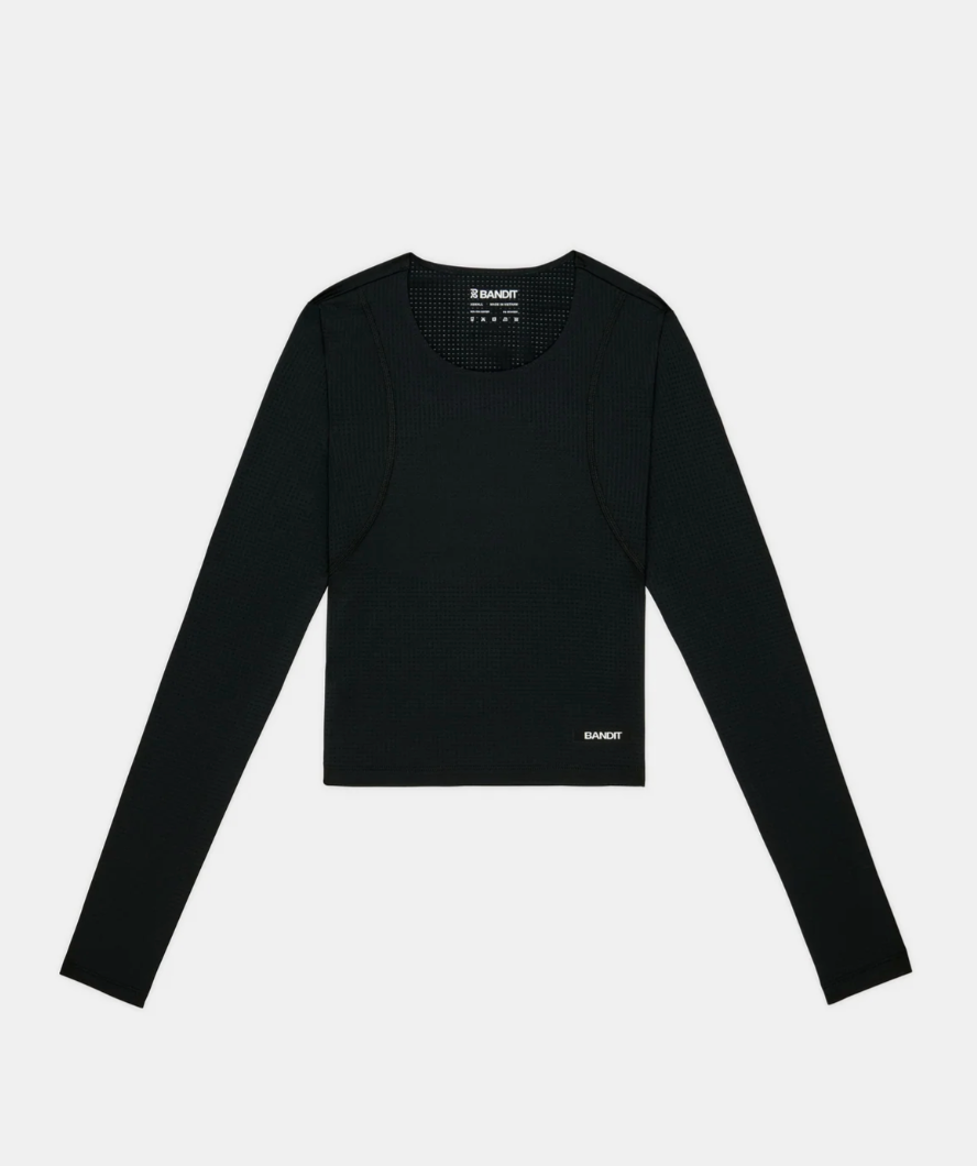 Bandit W Camiseta GeoMesh™ Eclipse Long Sleeve - Negro