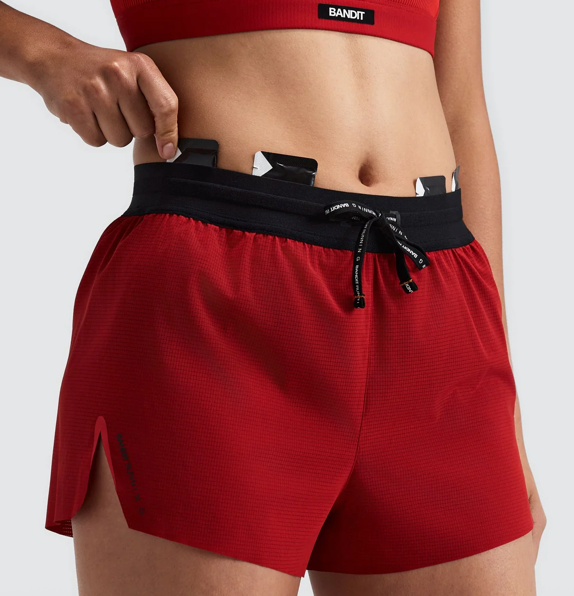 Bandit W Shorts RipSpeed™ 3" Split - Rojo