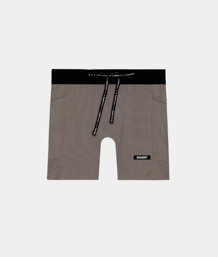 Bandit W Shorts Striped Cadence™compression 5" - Cocoa