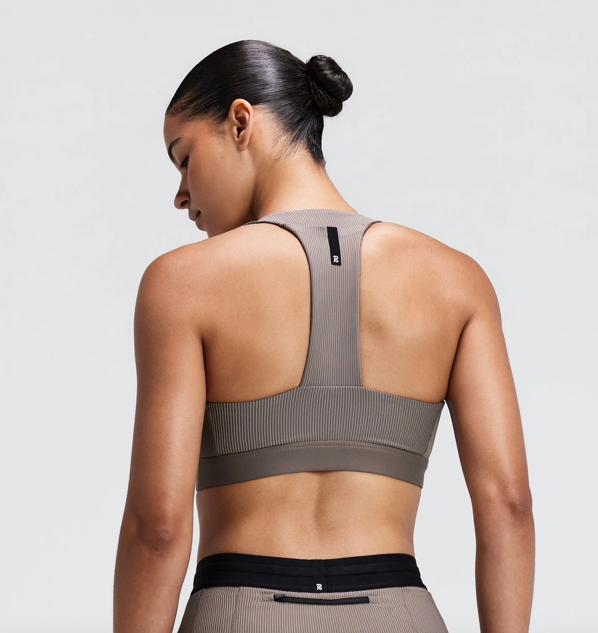 Bandit W Top Striped Cadence™ Scoop Neck Bra - Cocoa