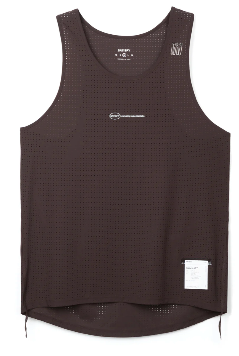 SATISFY Space‑O™  Camiseta Singlet Mahogany - Odda running