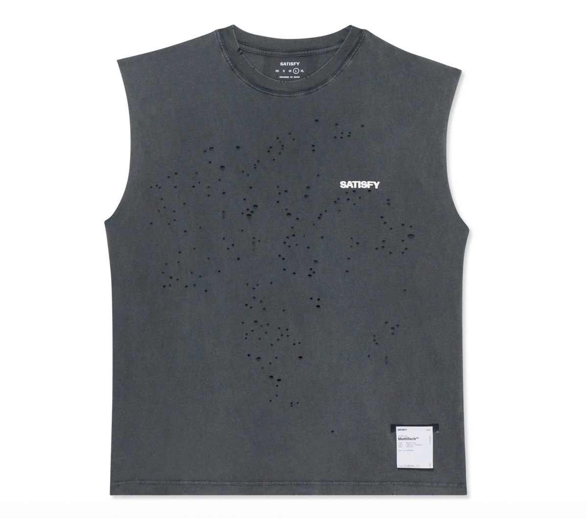 Satisfy Camiseta MothTech™ Muscle Tee - Aged Black