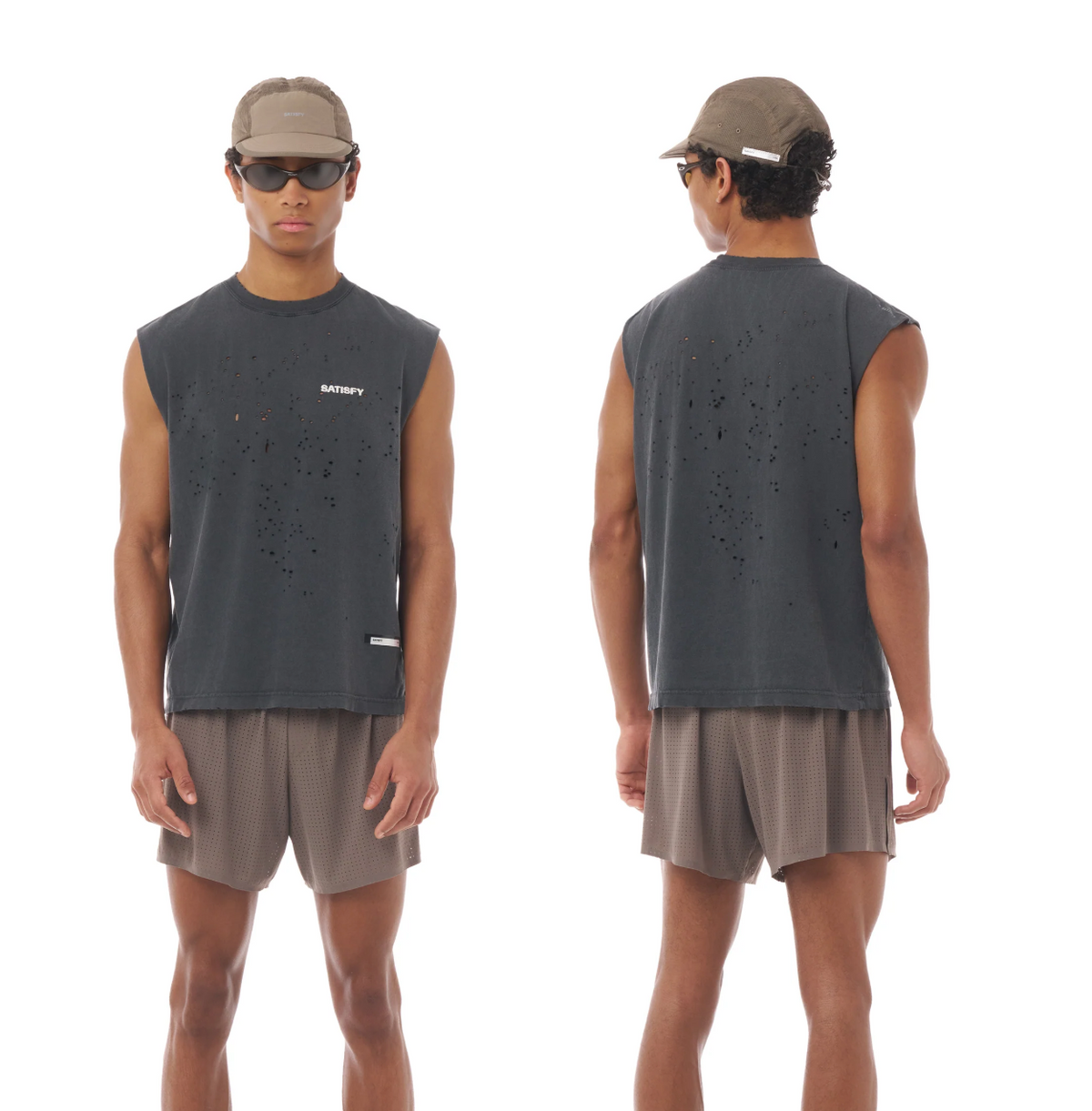 Satisfy Camiseta MothTech™ Muscle Tee - Aged Black