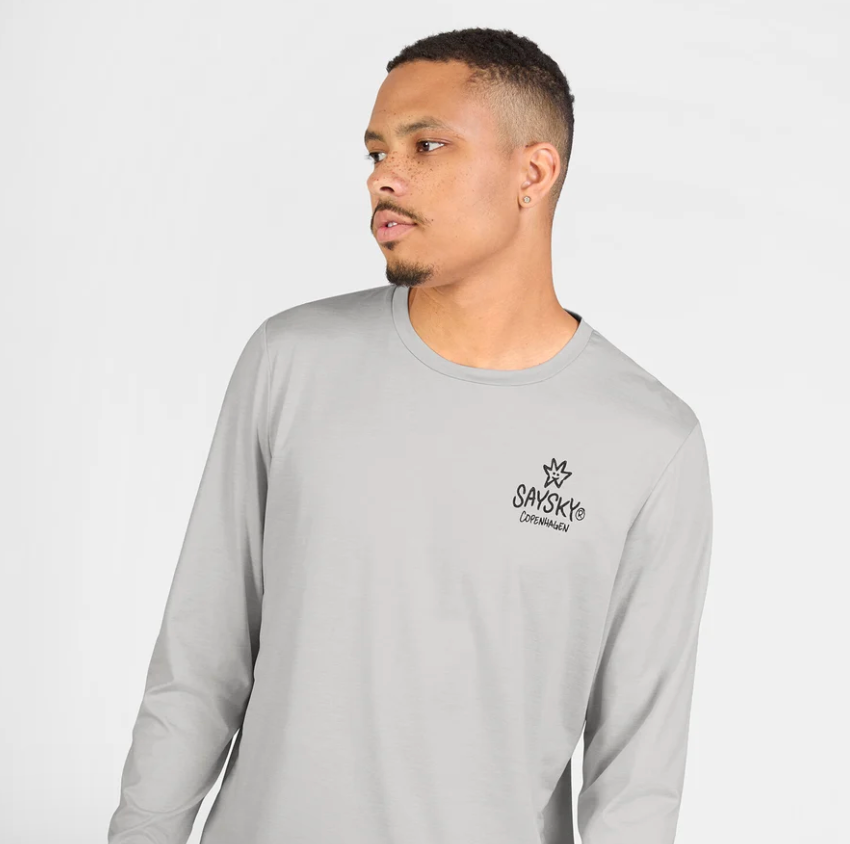 Saysky Camiseta Pace Long Sleeve - Gris