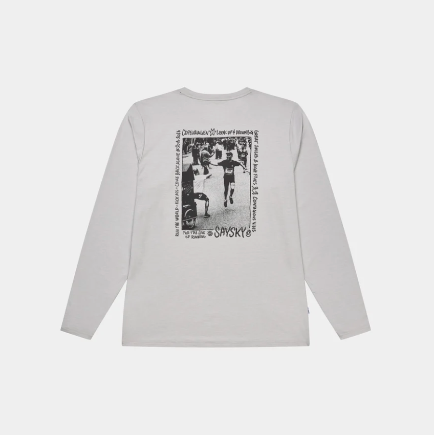 Saysky Camiseta Pace Long Sleeve - Gris