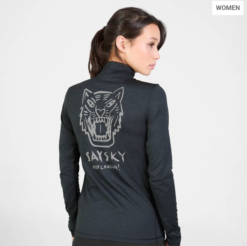 Saysky Camiseta Tiger Pace Half Zip Long Sleeve