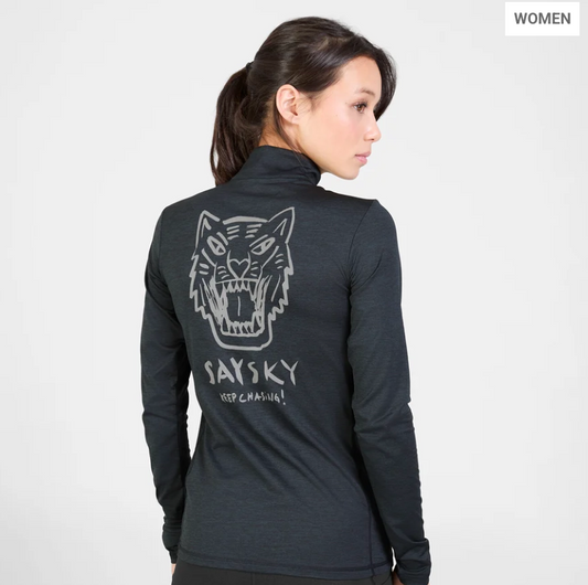 Saysky W Camiseta Tiger Pace Half Zip Long Sleeve
