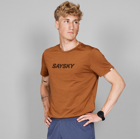 Saysky Logo Pace Camiseta Naranja - Odda running