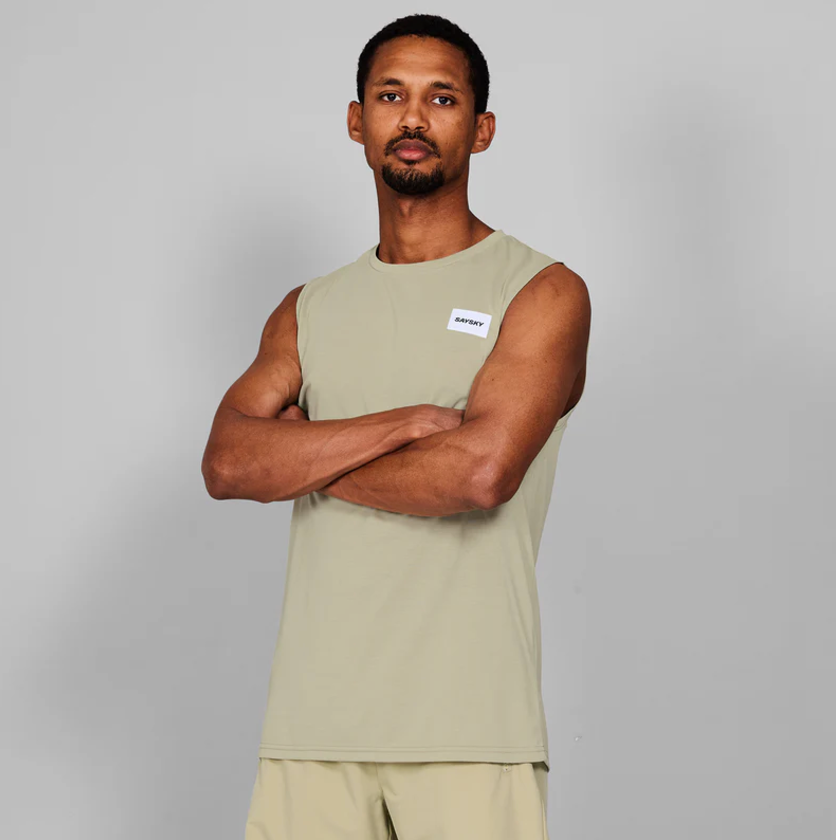 Saysky camiseta tank beige - Odda running