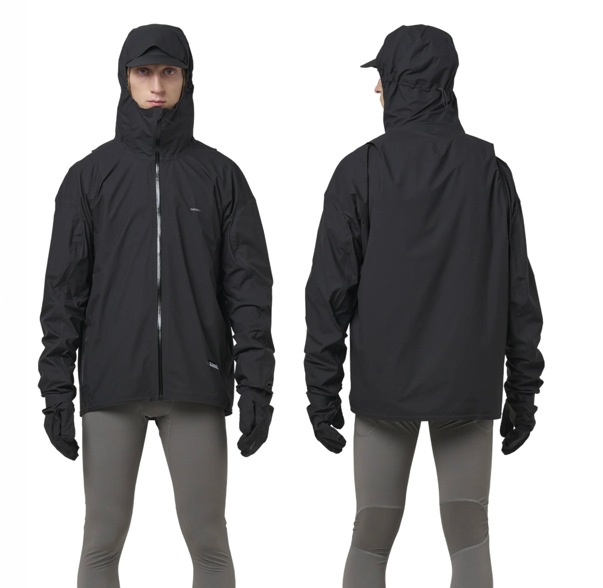Satisfy Rompevientos Pertex® 3L Fly Rain Jacket - Negro - Odda running