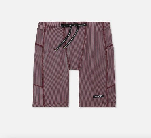 Bandit Shorts Striped Cadence™ Next Gen 7 - Vino - Odda running