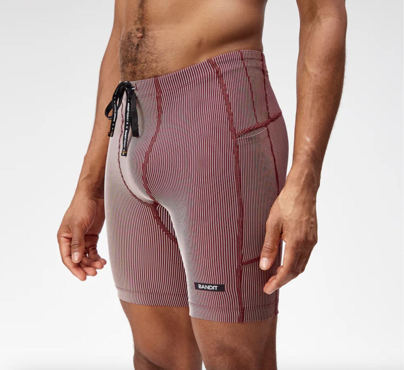 Bandit Shorts Striped Cadence™ Next Gen 7 - Vino - Odda running