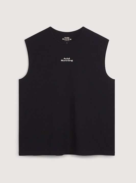 Acid Running Camiseta Logo Tank - Negro - Odda running