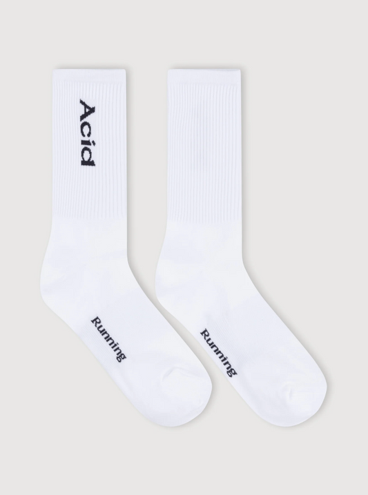 Acid Running Calcetines Blancos