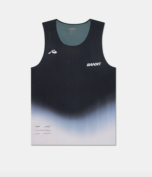 Bandit Camiseta Vento Singlet - Negro Gradient - Odda running