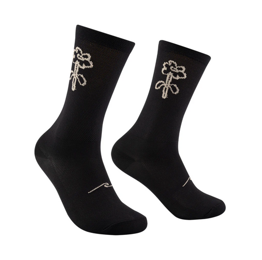 Culture Calcetines Flor - Negro - Odda running
