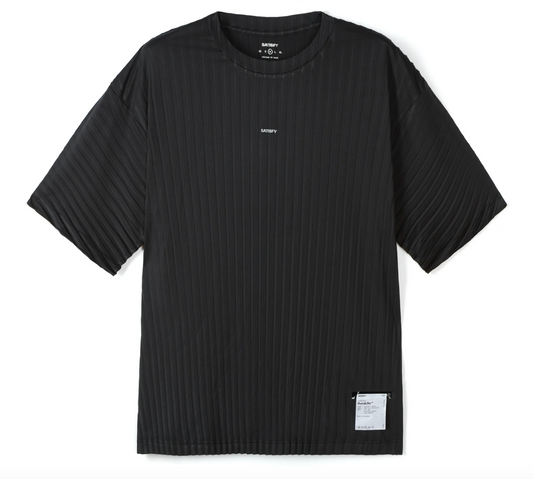 Satisfy Camiseta AuraLite™ Pleated - Negro - Odda running