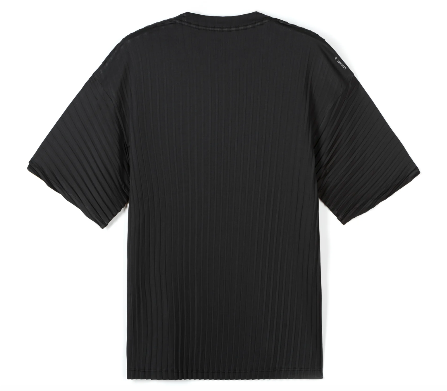 Satisfy Camiseta AuraLite™ Pleated - Negro - Odda running