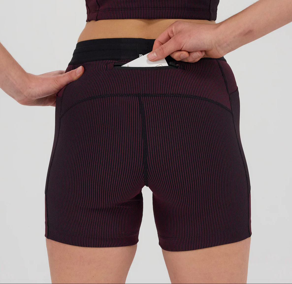 Bandit W Shorts Striped Cadence™ 5" - Negro / Fig