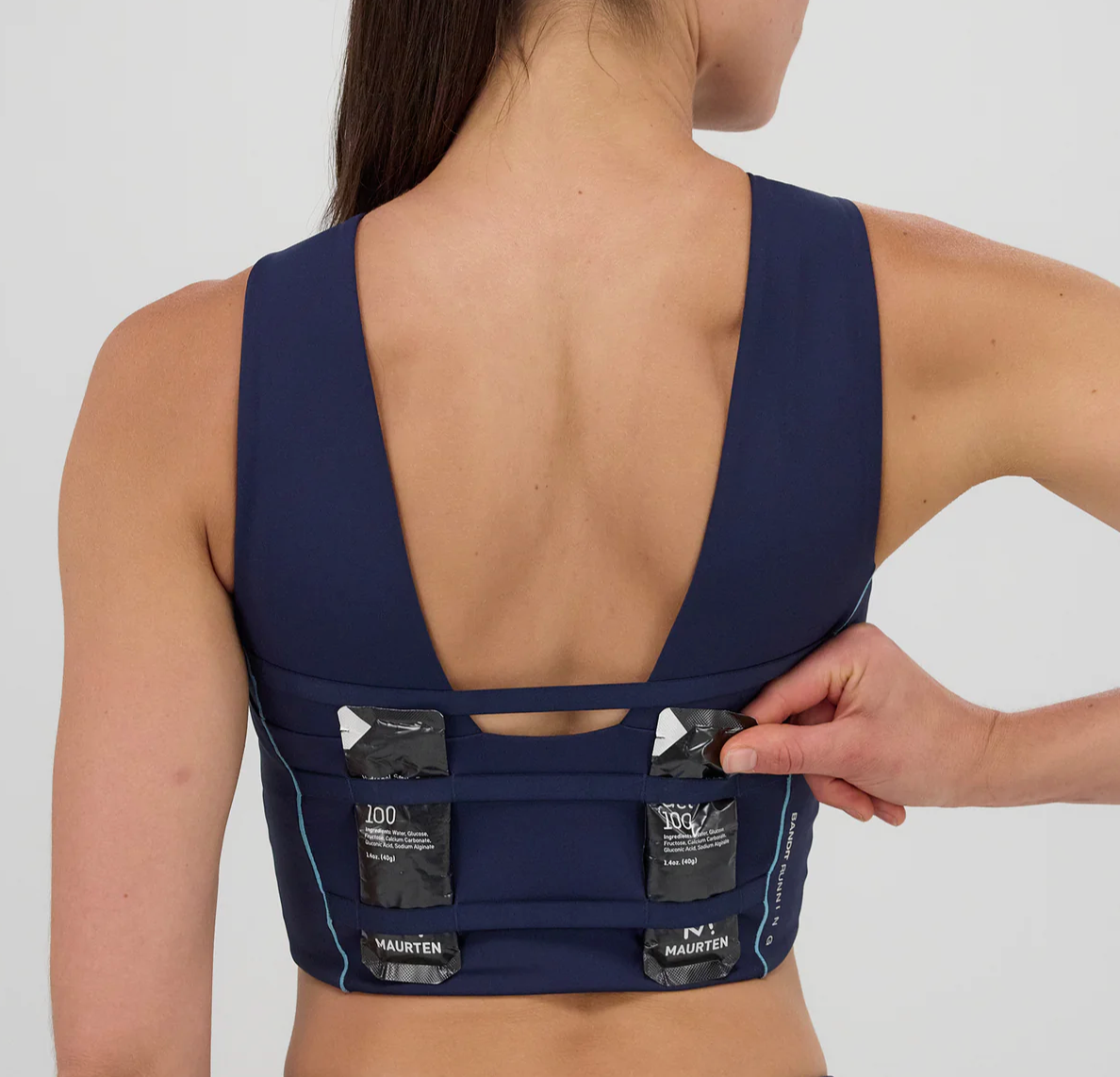 Bandit W Top Stamina™ Pop Stitch™ Volta Crop - Azul