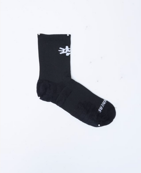 Bandit Calcetines Cushion Run "Sunburst" Quarter Socks - Negros