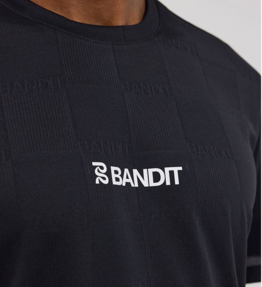 Bandit Camiseta Cheque Jacquard Tee - Negro