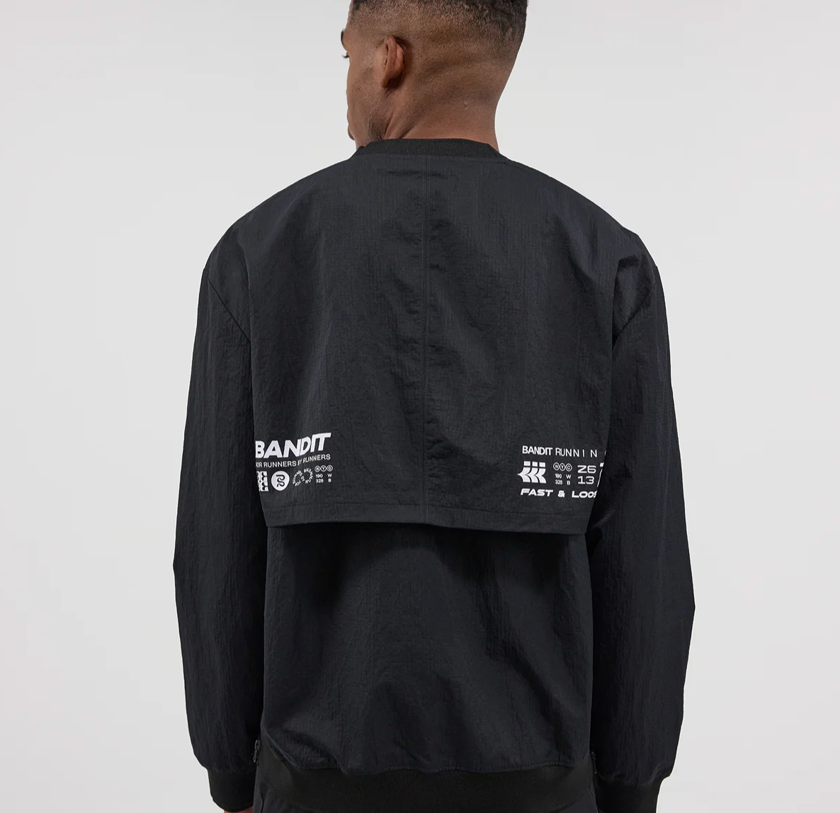 Bandit Sudadera Tettura™ Footy-Run Shell Pullover - Negro