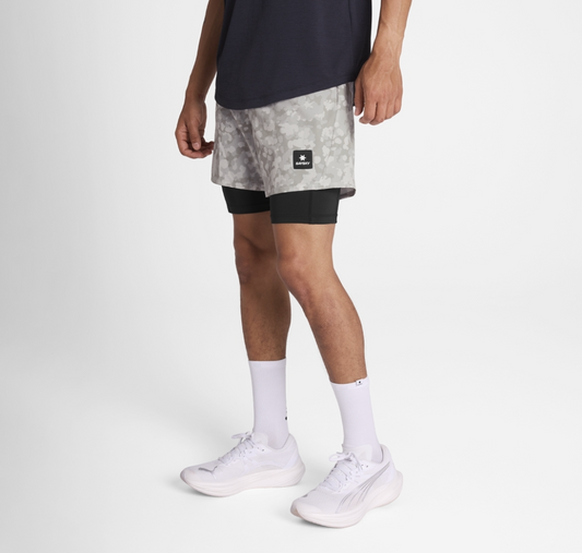 Saysky Shorts Camo Pace 2 in 1 - 5'' - Gris