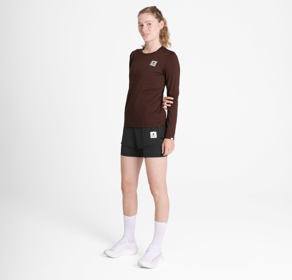 Saysky W Camiseta Statement Pace Long Sleeve - Vino