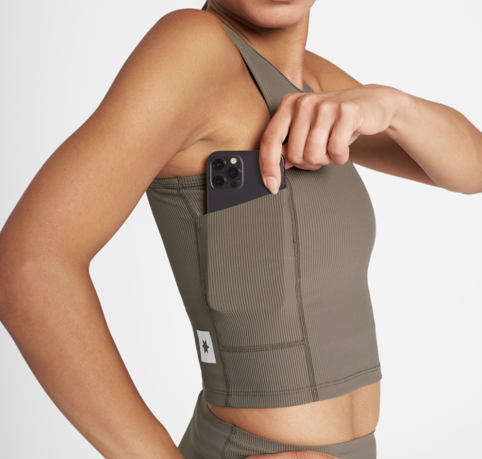 Saysky W  Top Combat Rib Crop - Marrón